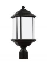 Generation Lighting Seagull 82529-746 - Kent traditional 1-light outdoor exterior post lantern in oxford bronze finish with satin etched gla