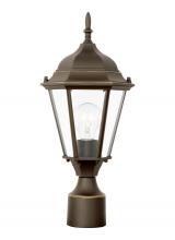 Generation Lighting Seagull 82938-71 - Bakersville traditional 1-light outdoor exterior post lantern in antique bronze finish with clear be