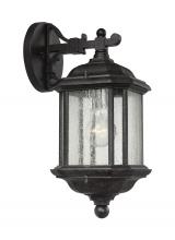 Generation Lighting Seagull 84030-746 - Kent traditional 1-light outdoor exterior medium wall lantern sconce in oxford bronze finish with cl