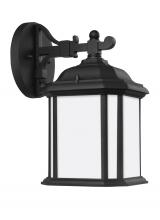 Generation Lighting Seagull 84529EN3-12 - Kent traditional 1-light LED outdoor exterior small wall lantern sconce in black finish with satin e