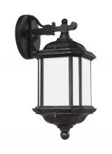 Generation Lighting Seagull 84530EN3-746 - Kent traditional 1-light LED outdoor exterior medium wall lantern sconce in oxford bronze finish wit