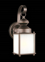 Generation Lighting Seagull 84560-71 - Jamestowne transitional 1-light small outdoor exterior wall lantern in antique bronze finish with fr