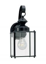 Generation Lighting Seagull 8457-12 - Jamestowne transitional 1-light medium outdoor exterior wall lantern in black finish with clear beve