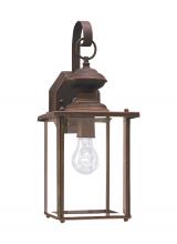 Generation Lighting Seagull 8458-71 - Jamestowne transitional 1-light large outdoor exterior wall lantern in antique bronze finish with cl
