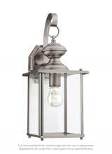 Generation Lighting Seagull 8458-965 - Jamestowne transitional 1-light large outdoor exterior wall lantern in antique brushed nickel silver