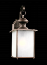 Generation Lighting Seagull 84580-71 - Jamestowne transitional 1-light large outdoor exterior wall lantern in antique bronze finish with fr