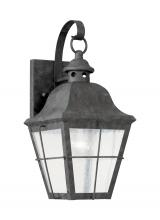 Generation Lighting Seagull 8462-46 - Chatham traditional 1-light outdoor exterior wall lantern sconce in oxidized bronze finish with clea