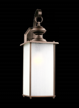 Generation Lighting Seagull 84670-71 - Jamestowne transitional 1-light extra large outdoor exterior wall lantern in antique bronze finish w
