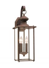 Generation Lighting Seagull 8468-71 - Jamestowne transitional 2-light outdoor exterior wall lantern in antique bronze finish with clear be