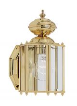 Generation Lighting Seagull 8507-02 - Classico traditional 1-light outdoor exterior small wall lantern sconce in polished brass gold finis