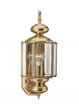 Generation Lighting Seagull 8510-02 - Classico traditional 1-light outdoor exterior large wall lantern sconce in polished brass gold finis