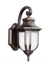 Generation Lighting Seagull 8536301-71 - Childress traditional 1-light outdoor exterior small wall lantern sconce in antique bronze finish wi