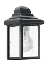 Generation Lighting Seagull 8588-12 - Mullberry Hill traditional 1-light outdoor exterior wall lantern sconce in black finish with clear b