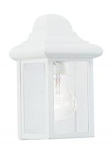 Generation Lighting Seagull 8588-15 - Mullberry Hill traditional 1-light outdoor exterior wall lantern sconce in white finish with clear b