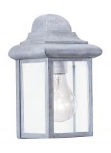 Generation Lighting Seagull 8588-155 - Mullberry Hill traditional 1-light outdoor exterior wall lantern sconce in pewter finish with clear