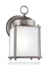 Generation Lighting Seagull 8592001-965 - New Castle traditional 1-light outdoor exterior wall lantern sconce in antique brushed nickel silver