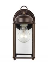 Generation Lighting Seagull 8593-71 - New Castle traditional 1-light outdoor exterior large wall lantern sconce in antique bronze finish w