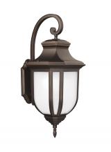 Generation Lighting Seagull 8636301-71 - Childress traditional 1-light outdoor exterior medium wall lantern sconce in antique bronze finish w