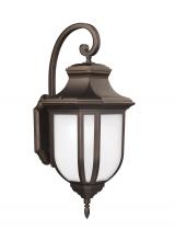 Generation Lighting Seagull 8636301EN3-71 - Childress traditional 1-light LED outdoor exterior medium wall lantern sconce in antique bronze fini