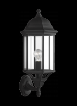 Generation Lighting Seagull 8638701-12 - Sevier traditional 1-light outdoor exterior large uplight outdoor wall lantern sconce in black finis