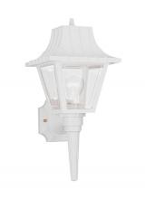 Generation Lighting Seagull 8720-15 - Polycarbonate Outdoor traditional 1-light outdoor exterior medium wall lantern sconce in white finis