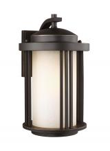 Generation Lighting Seagull 8747901-71 - Crowell contemporary 1-light outdoor exterior medium wall lantern sconce in antique bronze finish wi