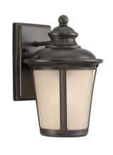 Generation Lighting Seagull 88240EN3-780 - Cape May traditional 1-light LED outdoor exterior small wall lantern sconce in burled iron grey fini