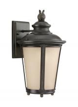Generation Lighting Seagull 88241-780 - Cape May traditional 1-light outdoor exterior medium wall lantern sconce in burled iron grey finish