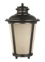 Generation Lighting Seagull 88244-780 - Cape May traditional 1-light outdoor exterior extra large wall lantern sconce in burled iron grey fi