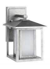Generation Lighting Seagull 8902997S-57 - Hunnington contemporary 1-light outdoor exterior small led outdoor wall lantern in weathered pewter