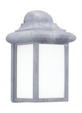 Generation Lighting Seagull 8788-155 - Mullberry Hill traditional 1-light outdoor exterior wall lantern sconce in pewter finish with smooth