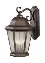 Generation Lighting Seagull OL5902CB - Martinsville traditional 3-light outdoor exterior large wall lantern sconce in corinthian bronze fin