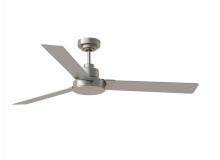 Generation Lighting Seagull 3JVR58BS - Jovie 58" Indoor/Outdoor Brushed Steel Ceiling Fan with Handheld / Wall Mountable Remote Control