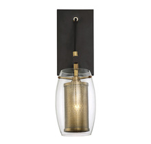 Savoy House 9-9065-1-95 - Dunbar 1-Light Wall Sconce in Warm Brass with Bronze Accents