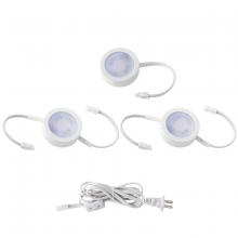 WAC Lighting HR-AC73-CS-WT - Puck Light Kit- 2 Double Wire Lights, 1 Single Wire Lights, and Cord