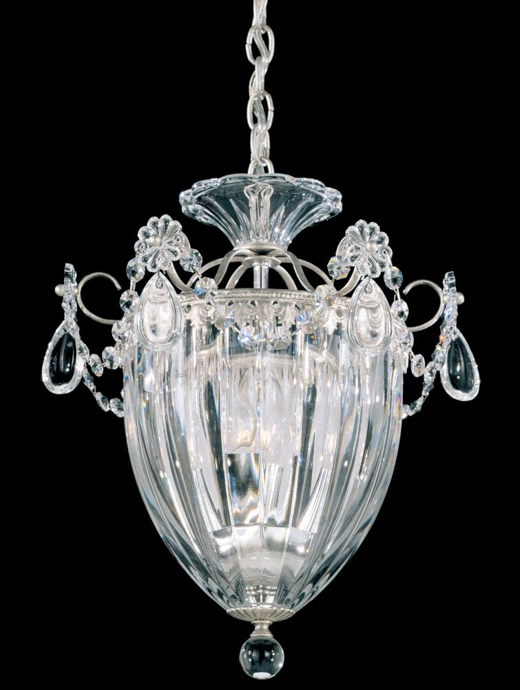Bagatelle 3 Light 120V Mini Pendant in Polished Silver with Clear Heritage Handcut Crystal