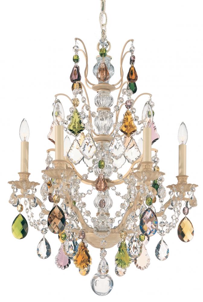 Bordeaux 6 Light 120V Chandelier in Heirloom Gold with Clear Heritage Handcut Crystal