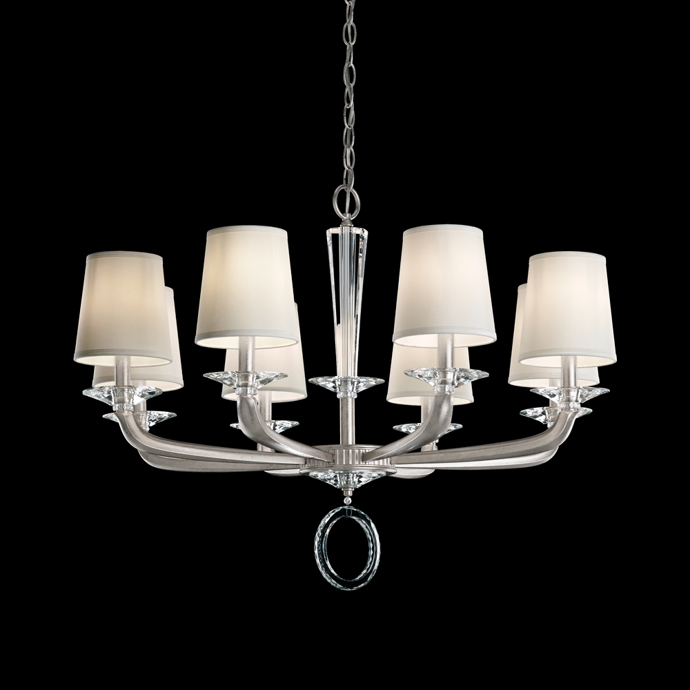 Emilea 8 Light 120V Chandelier in Heirloom Gold with Clear Optic Crystal