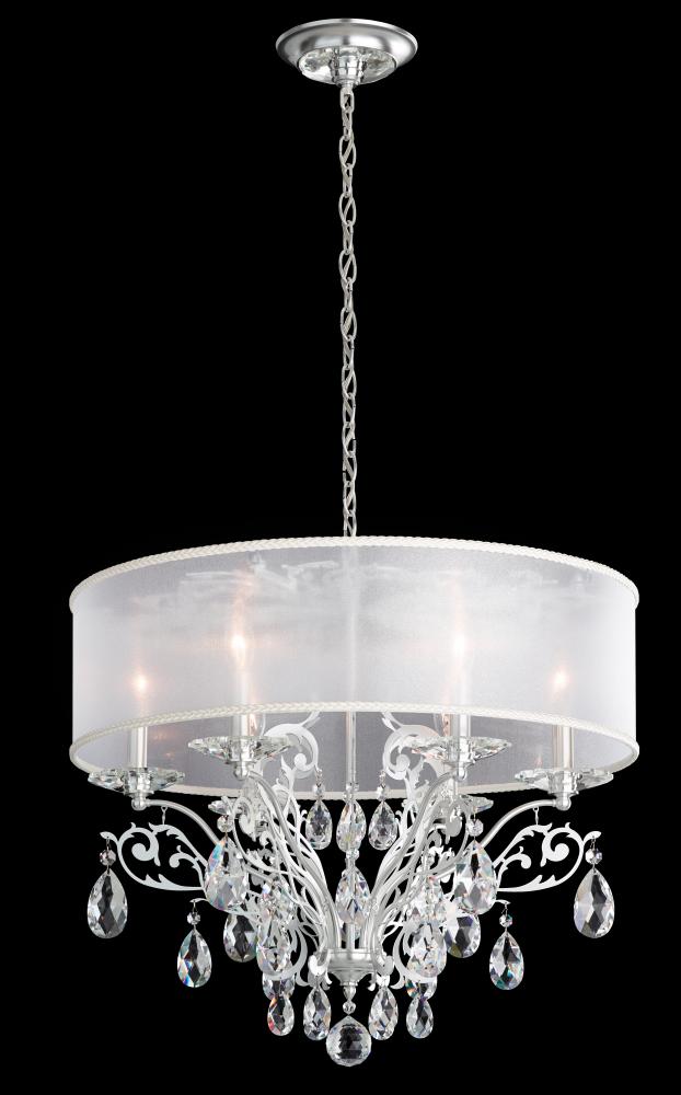 Filigrae 6 Light 120V Chandelier in Etruscan Gold with Clear Heritage Handcut Crystal and Gold Sha