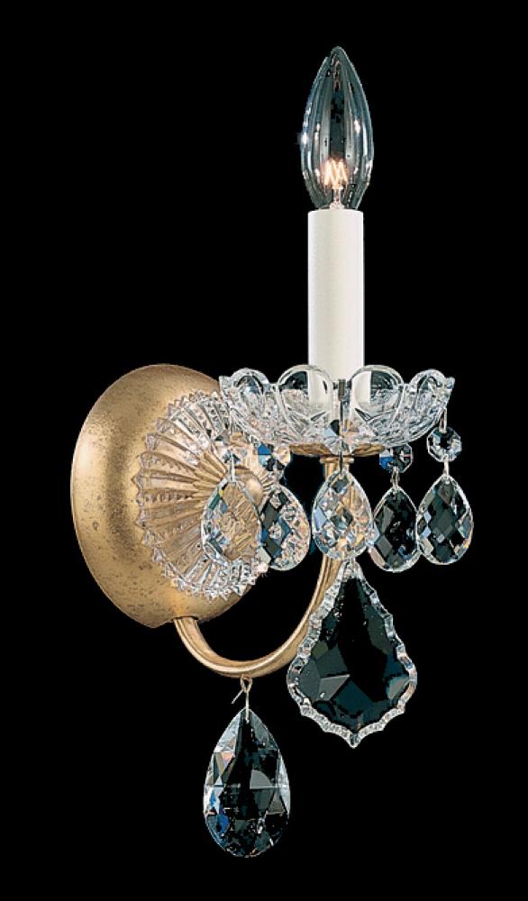 New Orleans 1 Light 120V Wall Sconce in Antique Silver with Clear Heritage Handcut Crystal