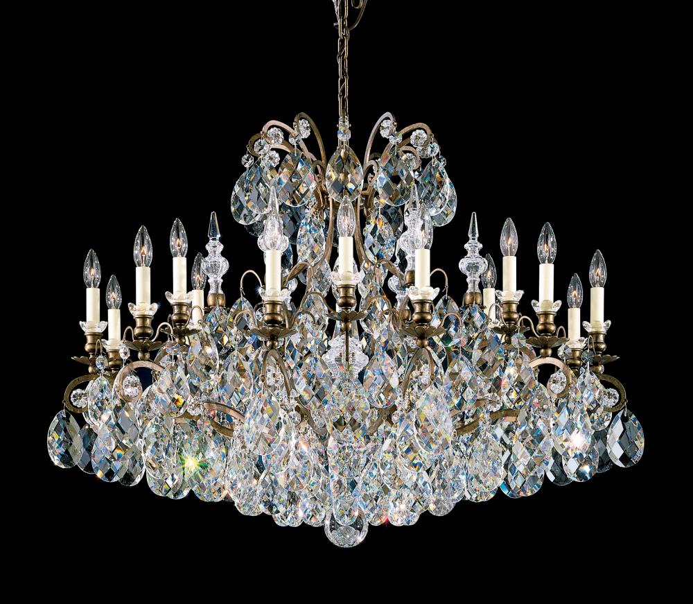 Renaissance 19 Light 120V Chandelier in Heirloom Gold with Clear Heritage Handcut Crystal