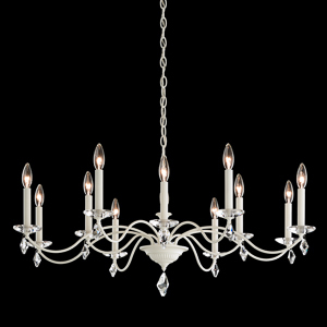 Modique 12 Light 110V Chandelier in Rich Auerelia Gold with Clear Heritage Crystal
