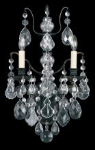 Schonbek 1870 5766-48H - Bordeaux 2 Light 120V Wall Sconce in Antique Silver with Clear Heritage Handcut Crystal