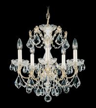 Schonbek 1870 1704-48 - Century 5 Light 120V Chandelier in Antique Silver with Clear Heritage Handcut Crystal