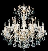 Schonbek 1870 1712-40 - Century 12 Light 120V Chandelier in Polished Silver with Clear Heritage Handcut Crystal