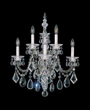 Schonbek 1870 5003-48 - La Scala 5 Light 120V Wall Sconce in Antique Silver with Clear Heritage Handcut Crystal
