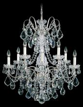Schonbek 1870 3657-48H - New Orleans 10 Light 120V Chandelier in Antique Silver with Clear Heritage Handcut Crystal