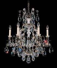 Schonbek 1870 3770-51 - Renaissance 7 Light 120V Chandelier in Black with Clear Heritage Handcut Crystal