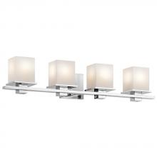Kichler 45152CH - Tully 32" 4 Light Vanity Light with Satin Etched Cased Opal Glass Chrome