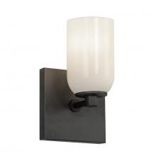 Kuzco Lighting WS57704-BK/GO - Nola 4-in Black/Glossy Opal Glass 1 Light Wall Sconce